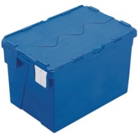 Schoeller Allibert 70L Blue PP Large Storage Box, 400mm x 600mm x 400mm