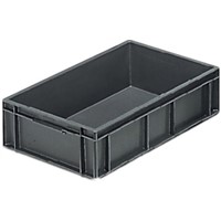 Schoeller Allibert 28L Grey PP Medium Stacking Container, 150mm x 600mm x 400mm