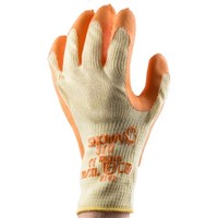 Showa Cotton Latex-Coated Gloves, Size 10, Orange, General Purpose