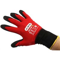 Skytec Nylon Nitrile-Coated Gloves, Size 9, Red, General Purpose