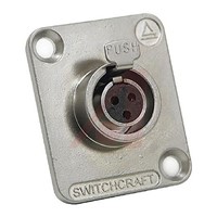 Switchcraft 5 Way Panel Mount XLR Connector, Female, Gold