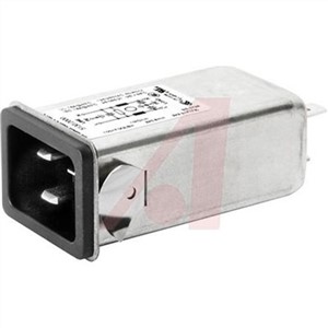 Schurter,16 (IEC) A, 20 (UL / CSA) A,250 V ac Male Panel Mount Filtered IEC Connector 5130.2101,Quick Connect None Fuse