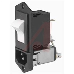 Schurter,10A,250 V ac Male Panel Mount Filtered IEC Connector 2 Pole 5145.0470.731,Quick Connect None Fuse