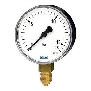 WIKA 9767991 Analogue Positive Pressure Gauge Bottom Entry, Connection Size 1/4 NPT