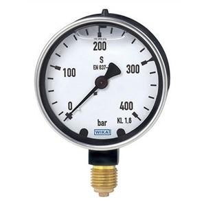 WIKA 9318186 Analogue Positive Pressure Gauge Bottom Entry 160psi, Connection Size 1/4 NPT