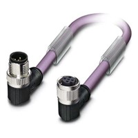 Phoenix Contact, SAC-2P-MRB/0.3-910/FRB SCO Series, Right Angle M12 to Right Angle M12 Cable assembly, 2 Core 300mm