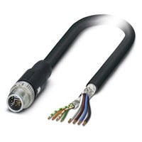 Phoenix Contact, NBC-MSY/ 5.0-94H SCO Series, Straight M12 to Unterminated Cable assembly, 4 Core 5m Cable