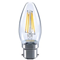 Sylvania ToLEDo RETRO B22 LED GLS Bulb 4 W(37W), 2400K, Warm White, Candle shape