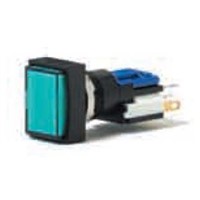 Johnson Electric 2NO/2NC Momentary Green LED Push Button Switch, IP40, 16.2/22.5 (Dia.)mm, Panel Mount, 250V ac