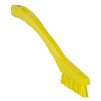 Vikan Yellow 15mm PET Extra Hard Scrub Brush for Around Gaskets, Cleaning Equipment Link Conveyor Belts, Joints on