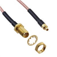 Cinch Connectors Male MMCX to Female SMA RG-316 Coaxial Cable, 50 , 415