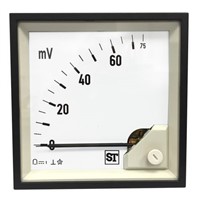 Sifam Tinsley Sigma Analogue Panel Ammeter 75mV DC, 68mm x 68mm Moving Coil