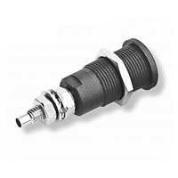 Mueller Electric Black Female Banana Plug - Stud, 1 kV, 600 V