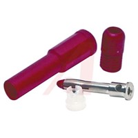 Mueller Electric Red Male Banana Plug - Press Fit, 1 kV, 1.5 kV