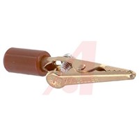 Mueller Electric Crocodile Clip, Copper Contact, 10A, Red