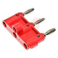 Mueller Electric Red Male Banana Plug - Press Fit, 1kV