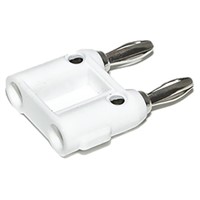 Mueller Electric White Male Banana Plug - Solder, 5kV