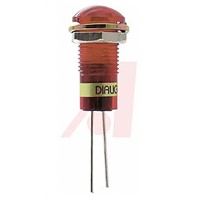 Dialight Red Panel LED, Lead Wires Termination, 2 V dc, 8.3mm Mounting Hole Size