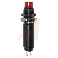 Dialight Red Indicator, Solder Turret Termination, 105  125 V, 9.53mm Mounting Hole Size