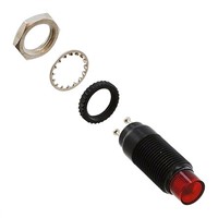 Dialight Red Indicator, Solder Turret Termination, 14 V dc, 9.53mm Mounting Hole Size
