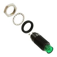 Dialight Green Indicator, Solder Turret Termination, 3.6 V dc, 9.53mm Mounting Hole Size