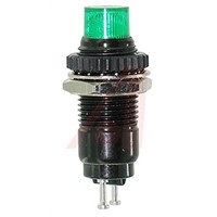 Dialight Green Indicator, Solder Turret Termination, 14 V dc, 9.53mm Mounting Hole Size