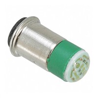 LED Reflector Bulb, Midget Flange, Green, Multichip, T-1 3/4 Lamp, 6.1mm dia., 28 V dc