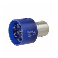 LED Reflector Bulb, BA15s, Blue, Cluster, 15 mm Lamp, 24.8mm dia., 28 V dc
