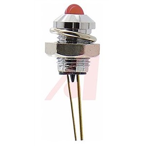 Dialight Red Panel LED, Lead Wires Termination, 2 V dc, 6.4mm Mounting Hole Size