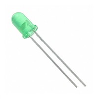 LED Reflector Bulb, bi-pin, Green, Single Chip, T-1 3/4 Lamp, 5.84mm dia., 3 V