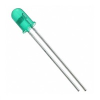 LED Reflector Bulb, bi-pin, Green, Single Chip, T-1 3/4 Lamp, 5.84mm dia., 7.5 V