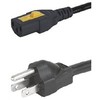 Schurter Power Cable, C13, IEC to NEMA 5-15, 10 A, 125 V ac, 250 V ac