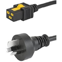 Schurter 2m Power Cable, C19, IEC to AS 3112, Australian Plug, 16 A, 250 V ac
