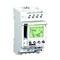 2 Channel Digital DIN Rail Time Switch Measures Days, Hours, 230 V ac