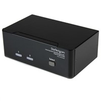 Startech 2 Port Dual Monitor USB DVI KVM Switch - 3.5 mm Stereo