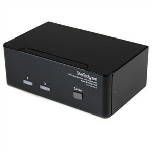 Startech 2 Port Dual Monitor USB DVI KVM Switch - 3.5 mm Stereo