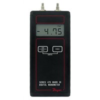 DWYER INSTRUMENTS 475-00-FM Differential Manometer With 2 Pressure Port/s, Max Pressure Measurement 0.14psi