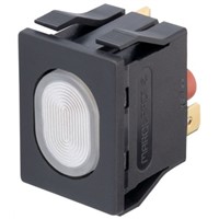 Marquardt White LED Push Button Switch, IP54, 30 x 22.2mm, Panel Mount, 250V ac