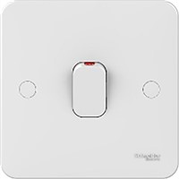 White 32 A Panel Mount Rocker Light Switch White 7 mm, 1 Way Screwed, 3 Gang BS Standard 87mm LED Urea Formaldehyde