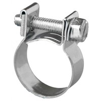Jubilee Zinc-Plated Mild Steel Slotted Hex Mini Fuel Clip, Nut and Bolt Clip, 9.1mm Band Width, 9mm - 11mm Inside