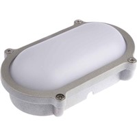 Theben / Timeguard, 9 W Oval Cool White LED Bulkhead Light Bulkhead, 230 V ac, Die Cast, IP65, with White Diffuser, ,
