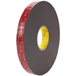 3M 5952F, VHB? Black Double Sided Foam Tape, 25mm x 33m, 1.1mm Thick