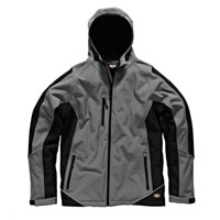 Dickies Black/Grey Softshell Jacket, Men's, XL, Waterproof