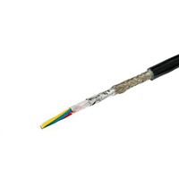 Harting Black Elastomer, Electron Beam Cross Linked Cat5e Cable Braid, Foil, 100m Unterminated/Unterminated
