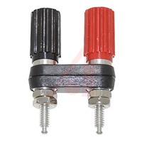 Abbatron, Black, Red Binding Post With Brass Contacts and Nickel Plated