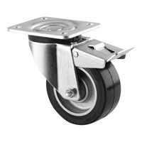 Tente Braked Swivel Swivel Castor, 200kg Load Capacity, 100mm Wheel Diameter