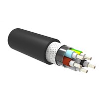 TE Connectivity 5 Core Tinned Copper Braid Industrial Cable, 0.75 mm2 Black 50m Reel, C-Lite Series