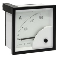 HOBUT D72MC Analogue Panel Ammeter 0/300A For Shunt 75mV DC, 72mm x 72mm Moving Coil