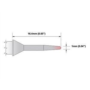 Thermaltronics 1 mm Conical Sharp Soldering Iron Tip for use with MX-500, MX-5000, MX5200, TMT-9000S-1, TMT-9000S-2