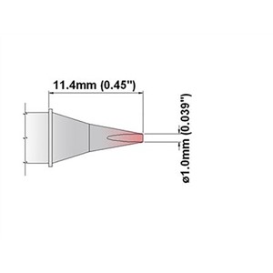 Thermaltronics 1 mm Straight Chisel Soldering Iron Tip for use with MFR-PS1100, MFR-PS2200, SP200, TMT-2000PS